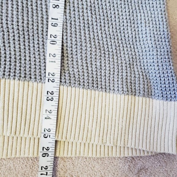 Patagonia Ponderosa Pine Organic Waffle Knit Two Tone Lounge Sweater L - Picture 4 of 7